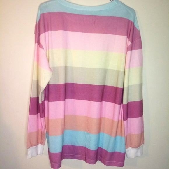 Long Sleeve multi colored lightweight round Neck Pullover sweater blouse - Picture 12 of 15